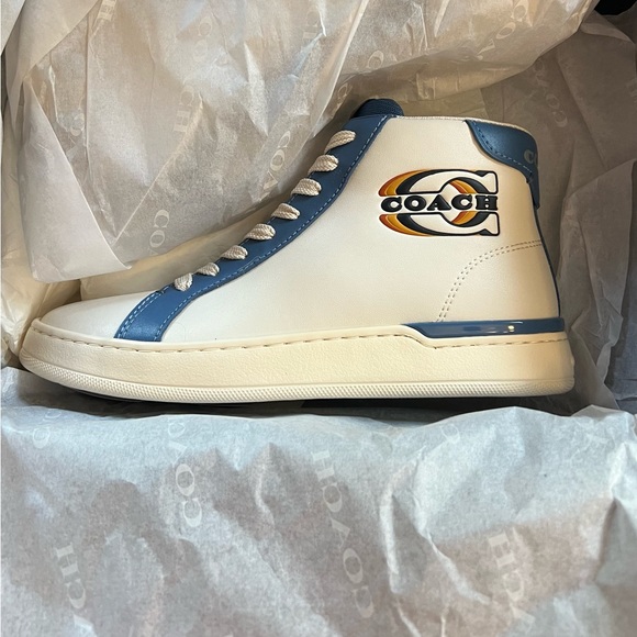 Coach clip leather High chalk sky blue sneaker. - Picture 4 of 9